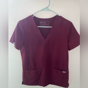 Figs Women’s XS Burgundy Casma Top